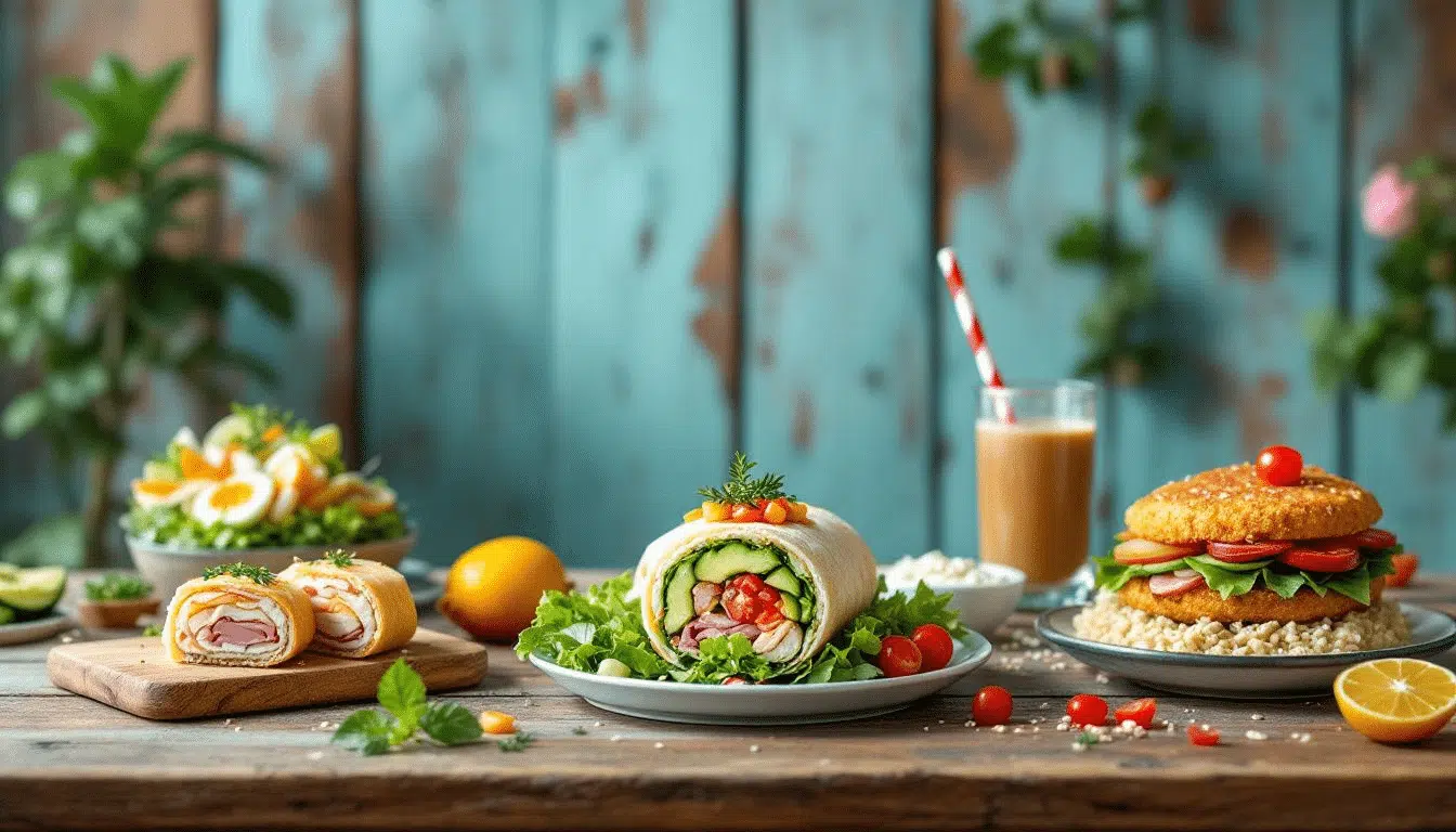 Creative sandwich and wrap ideas for lunch.