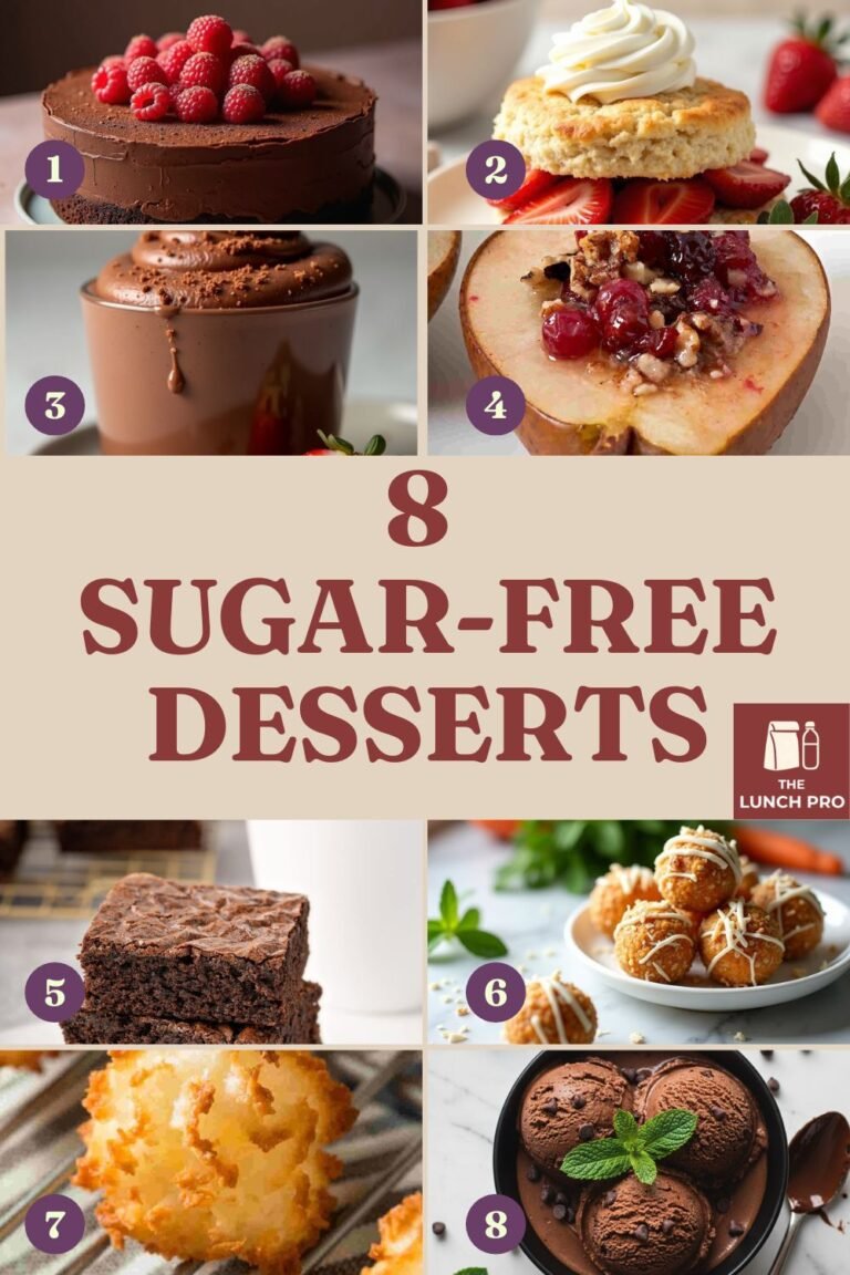 8 Sugar Free Desserts : Variety of delicious sugar-free desserts