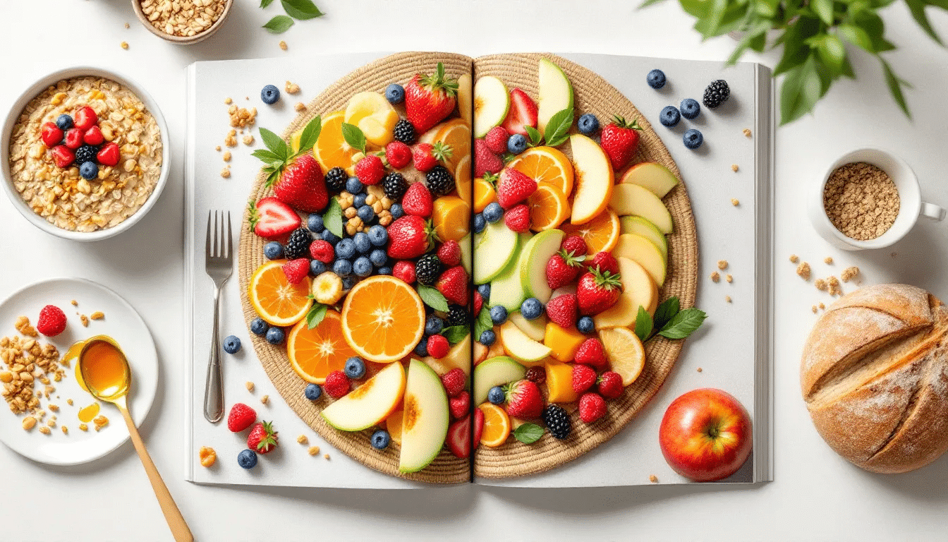 Essential foods for clean eating including whole grains and fresh produce.