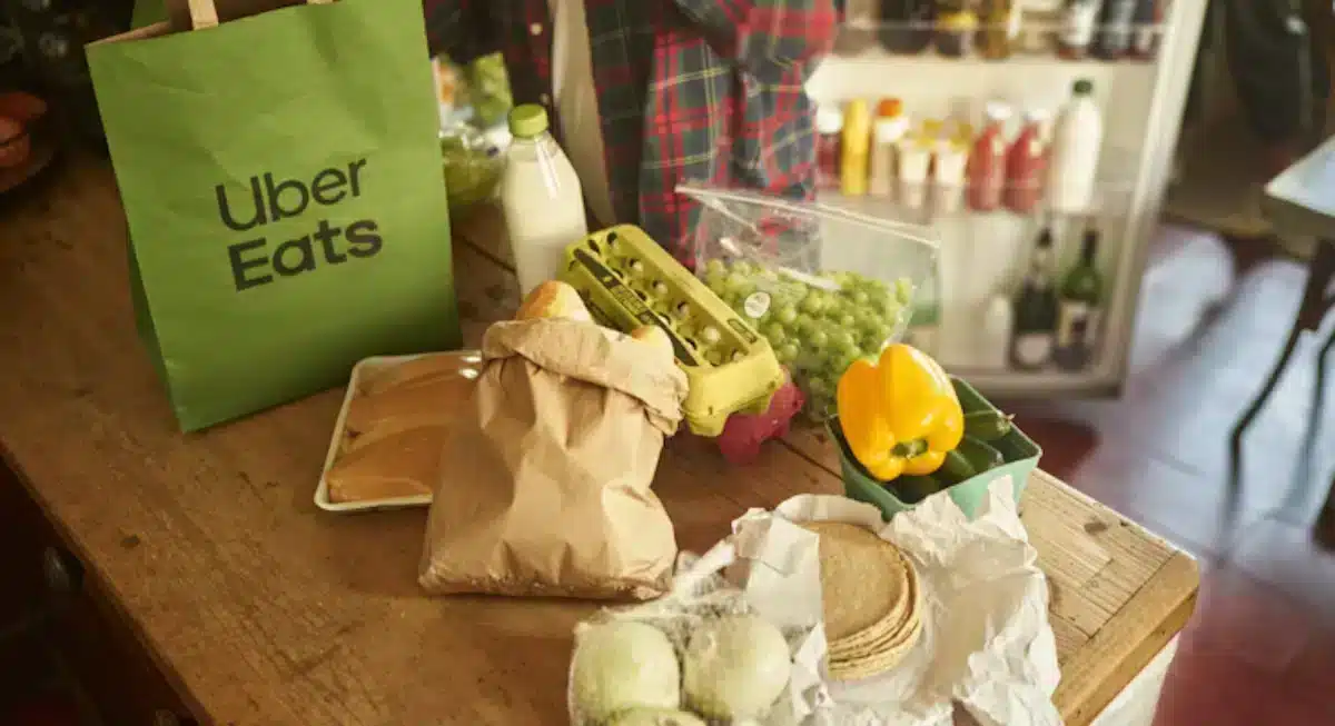 Groceries delivery via Uber Eats