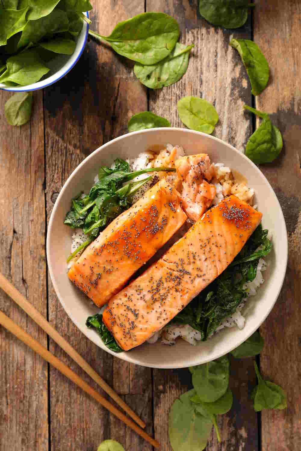 Air Fryer Salmon Bowls | Effortless And Delicious In 5 Steps: A Must-Try Lunch 1 Air Fryer Salmon Bowl pin