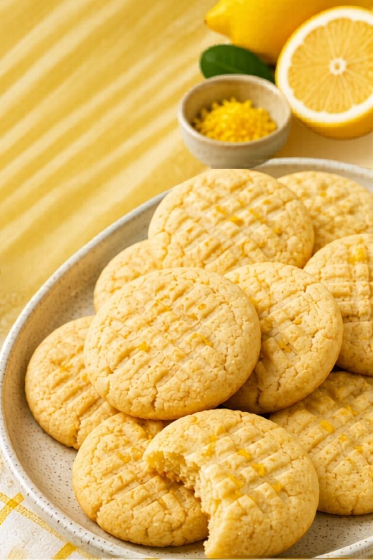 Delicious Almond Flour lemon cookies on a plate.