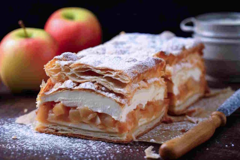 Le mille-feuille aux pommes, a Layered pastry with apple filling