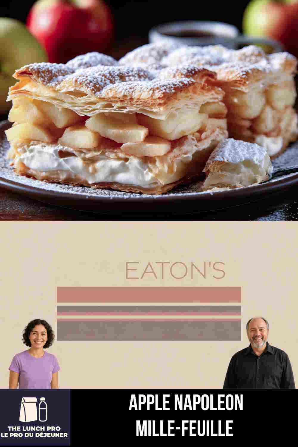 Apple Mille-Feuille | Classic Layered French Pastry 1 Apple Mille-Feuille pastry dessert with cream