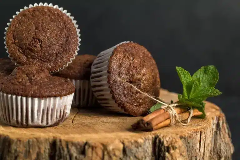 Freshly baked bran muffins