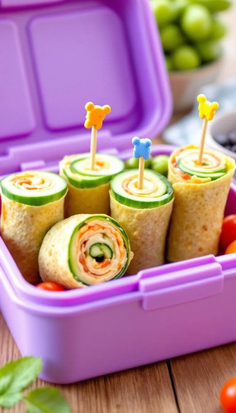 3 Fun And Tasty High-Protein Veggie Lunch Combos For Kids 1 Chickpea Cucumber Roll Up