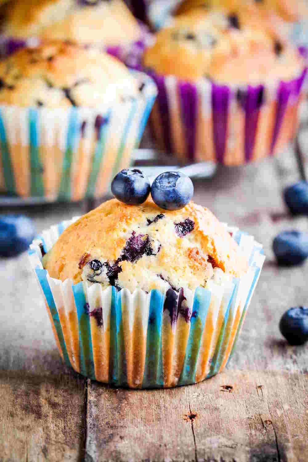 Almond Flour Blueberry Muffins