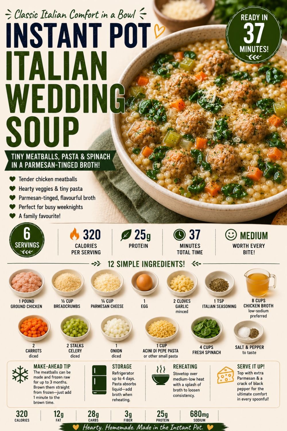 Quick Soup Recipes | 13 Instant Pot Soups Under 35 Min 7 Instant Pot Italian Wedding Soup
