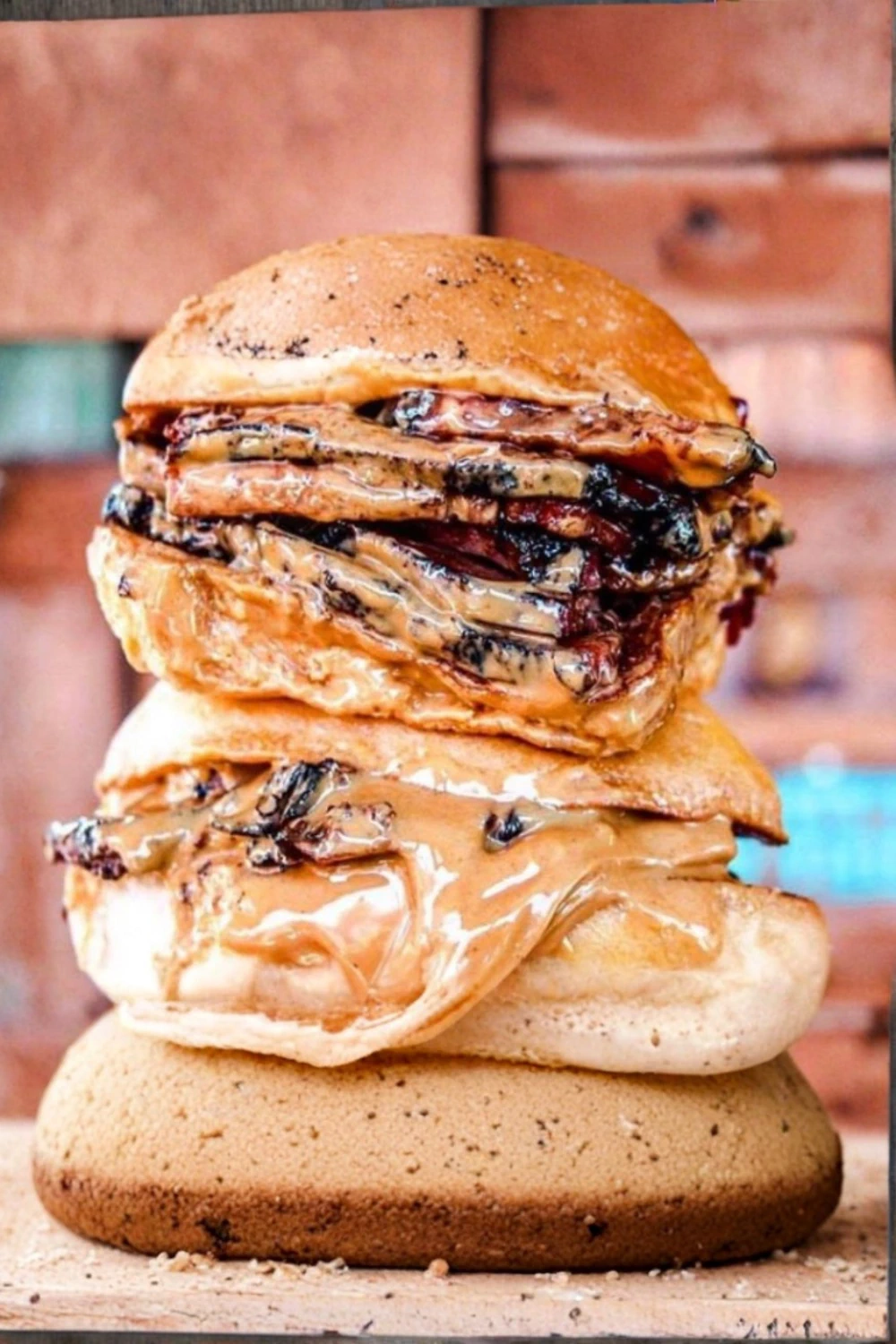  Jalapeño Bucks' PB&J brisket sandwich