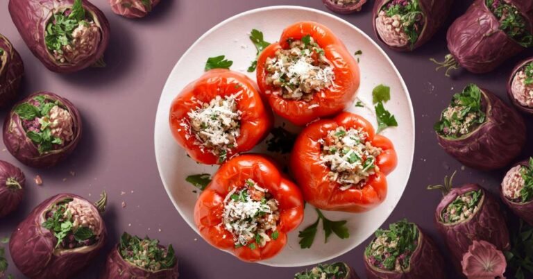 Keto Stuffed Peppers with Spinach and Feta