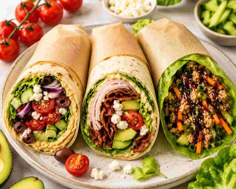 Three delicious, healthy keto wraps