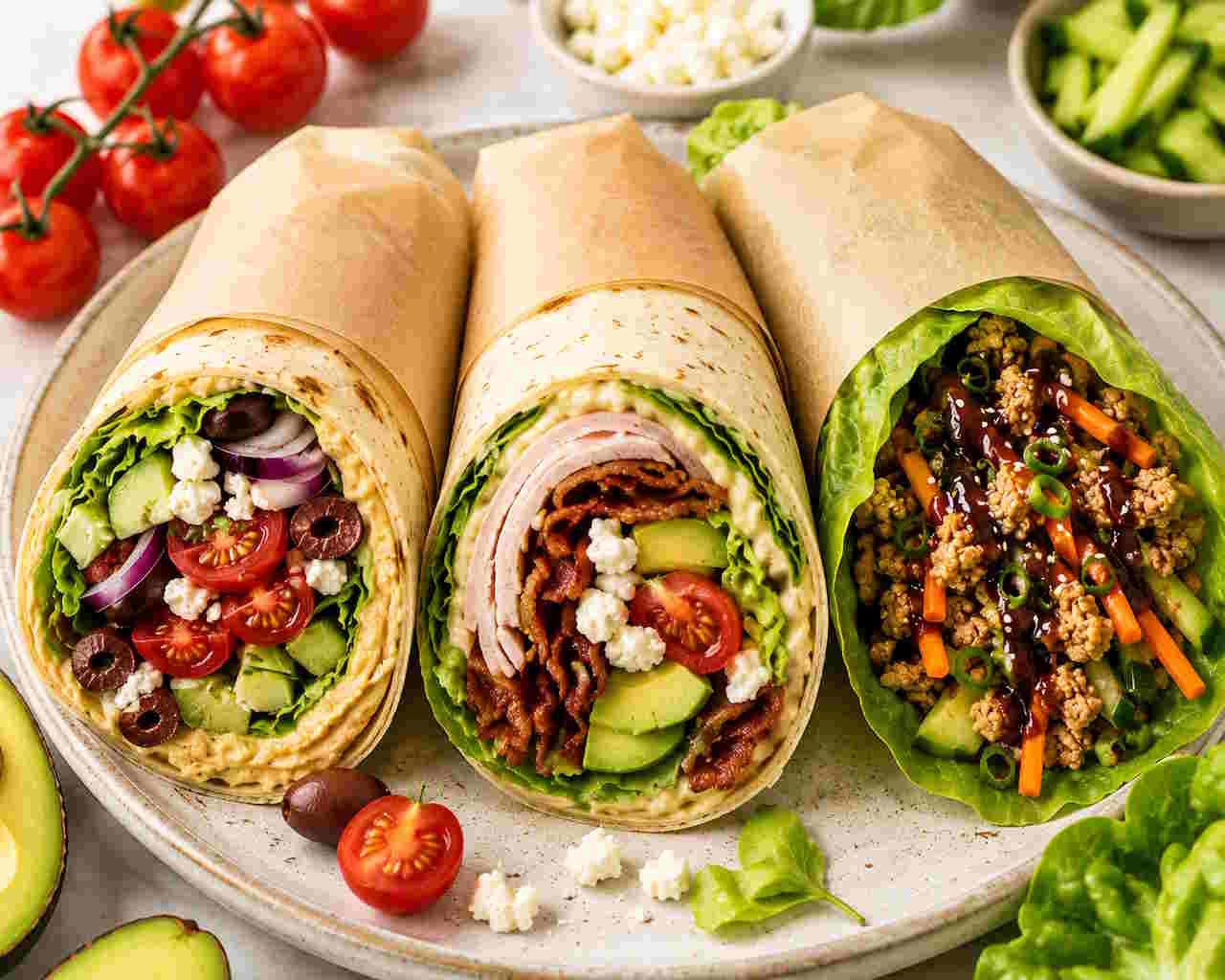 Three delicious, healthy keto wraps