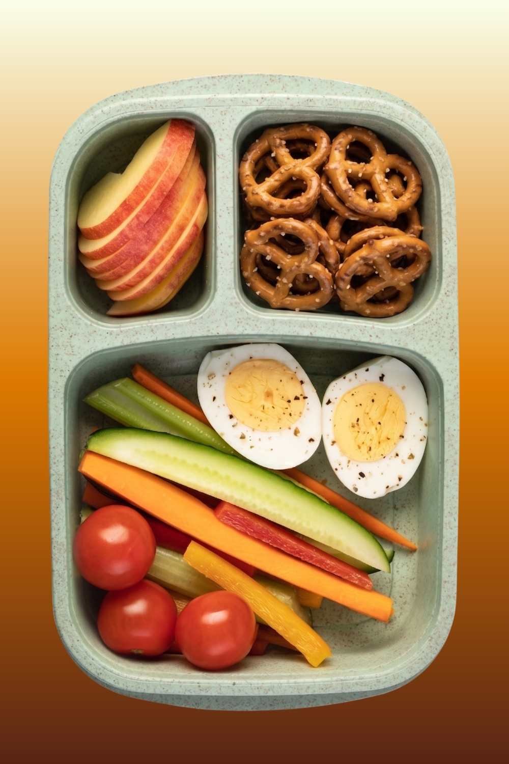 Colorful healthy snack box with veggies