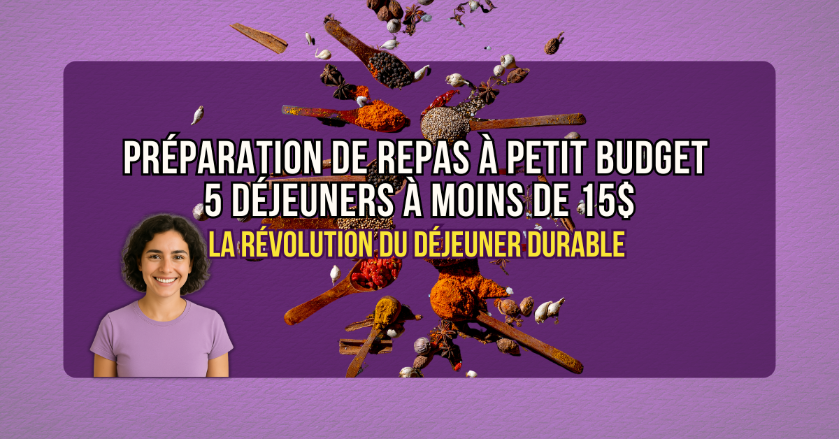 La Révolution Du Déjeuner Durable: Introduction À La Série 6 Préparation de repas à petit budget 5 déjeuners à moins de 15$