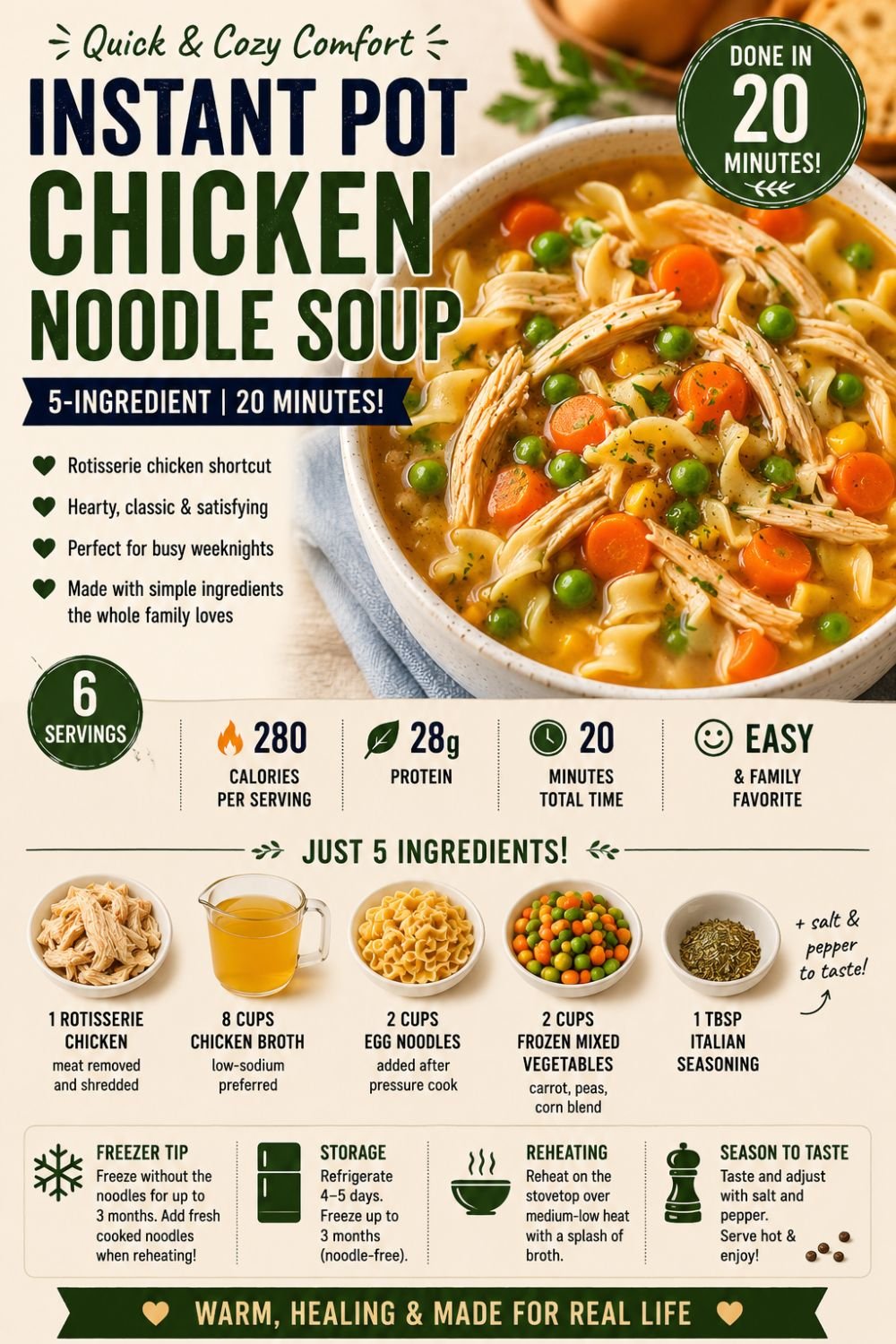 Quick Soup Recipes | 13 Instant Pot Soups Under 35 Min 1 Quick Instant Pot Chicken Noodle Soup