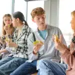 Teens and Tweens Eating Lunch at School