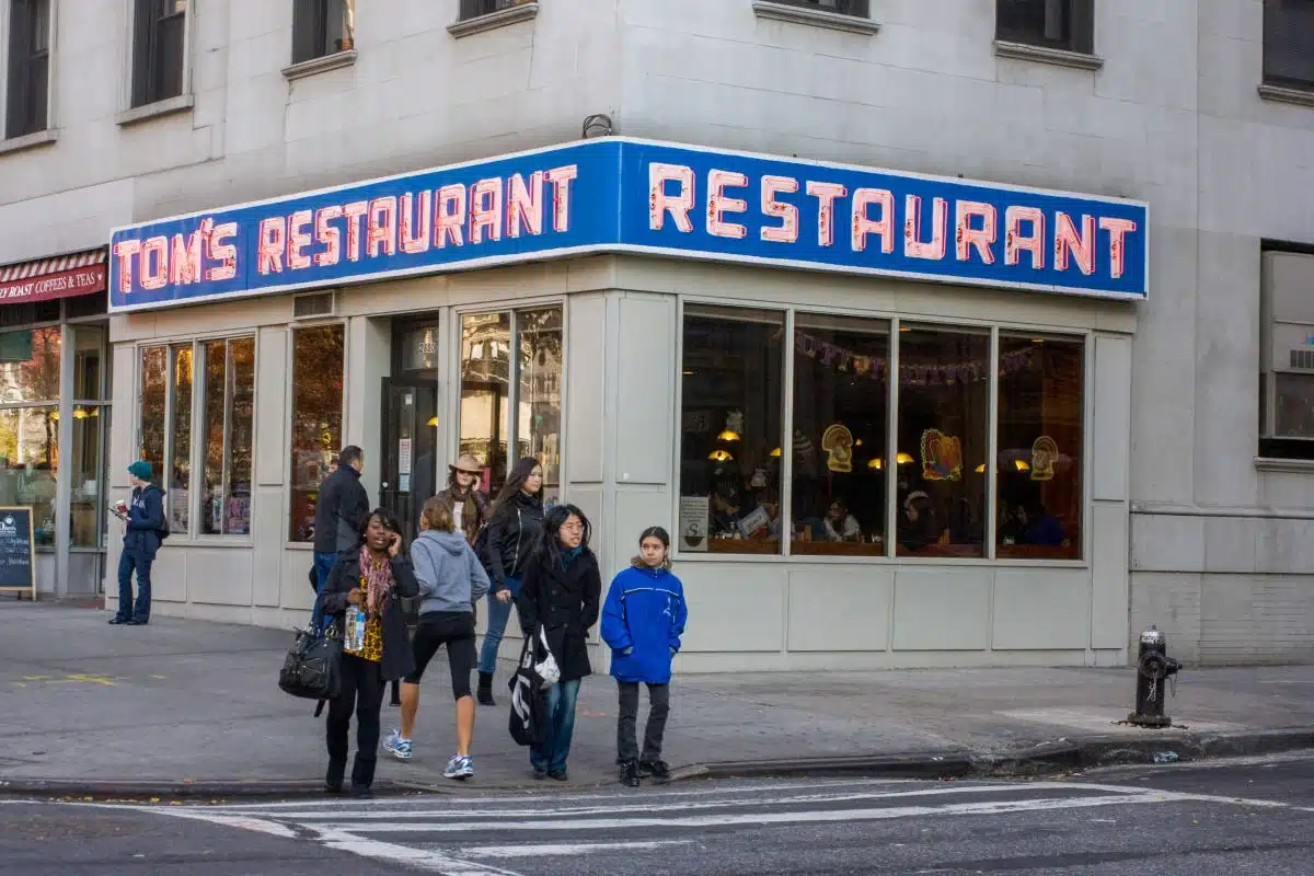 Toms Restaurant is a diner that became famous doubling as Monk's on Seinfeld TV show