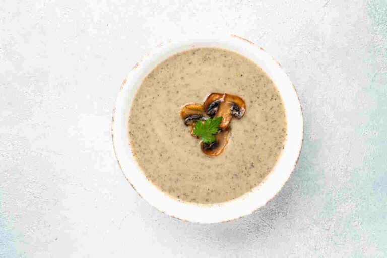 Homemade cream of mushroom soup