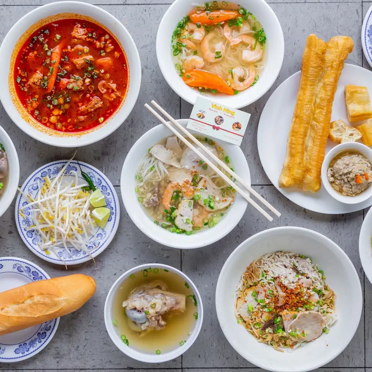 An assortment of delectable dishes from the Vinh Hing menu.