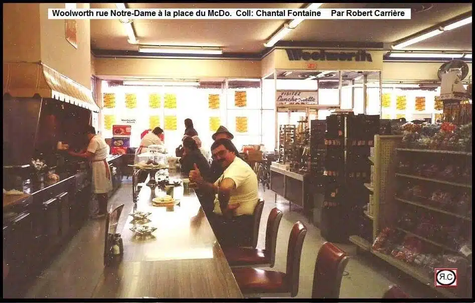 Interior of the Woolworth's Lunch Counter on Notre-Dame in Southwest Montreal.