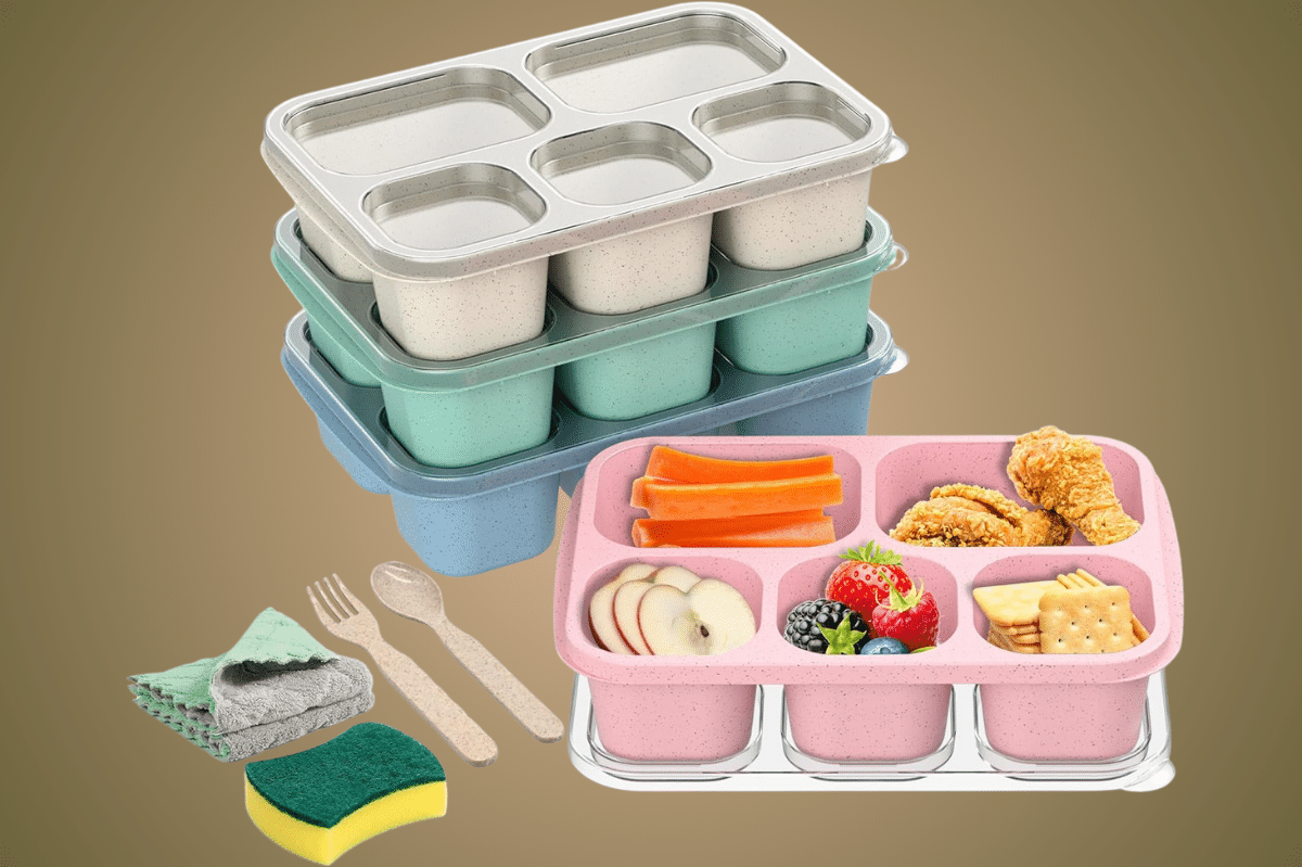 XMMEYU 4 Pack Bento Snack Boxes