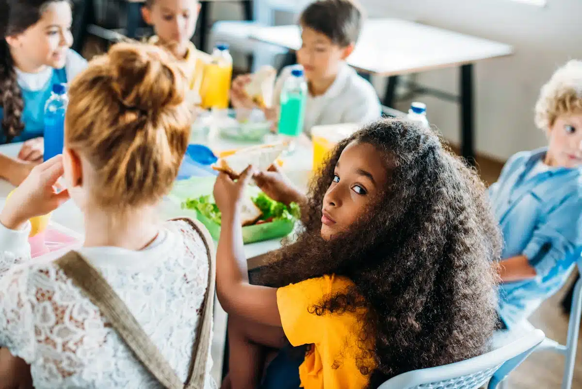 Young Children Eating Lunch