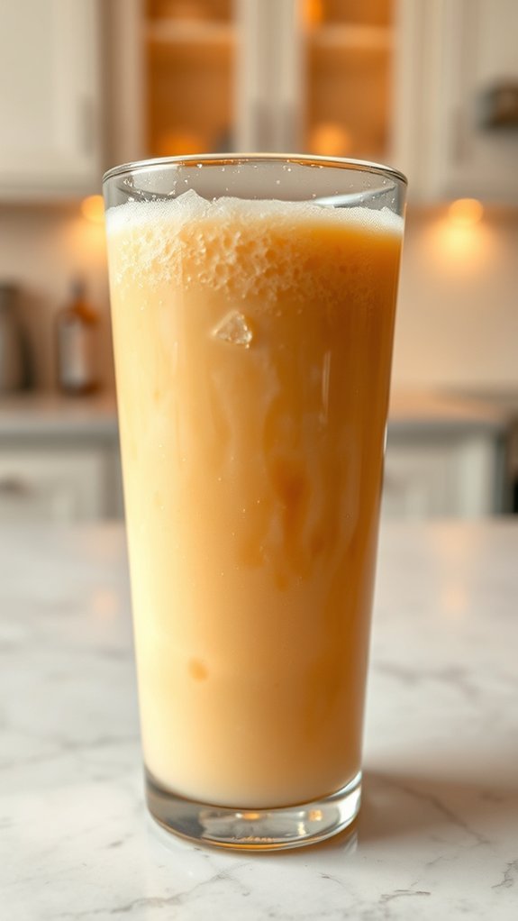 Delicious Orange Julius 4 add milk and sugar