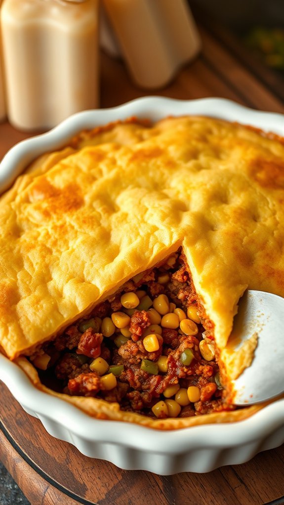 Mexican Tamale Pie 6 add seasonings simmer slowly