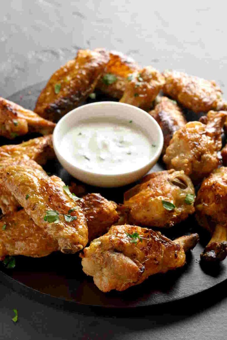 Keto Chicken Wings with sauce. | Crispy Air Fryer Recipe
