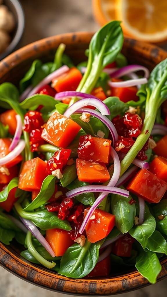 blanching sweet potato shoots