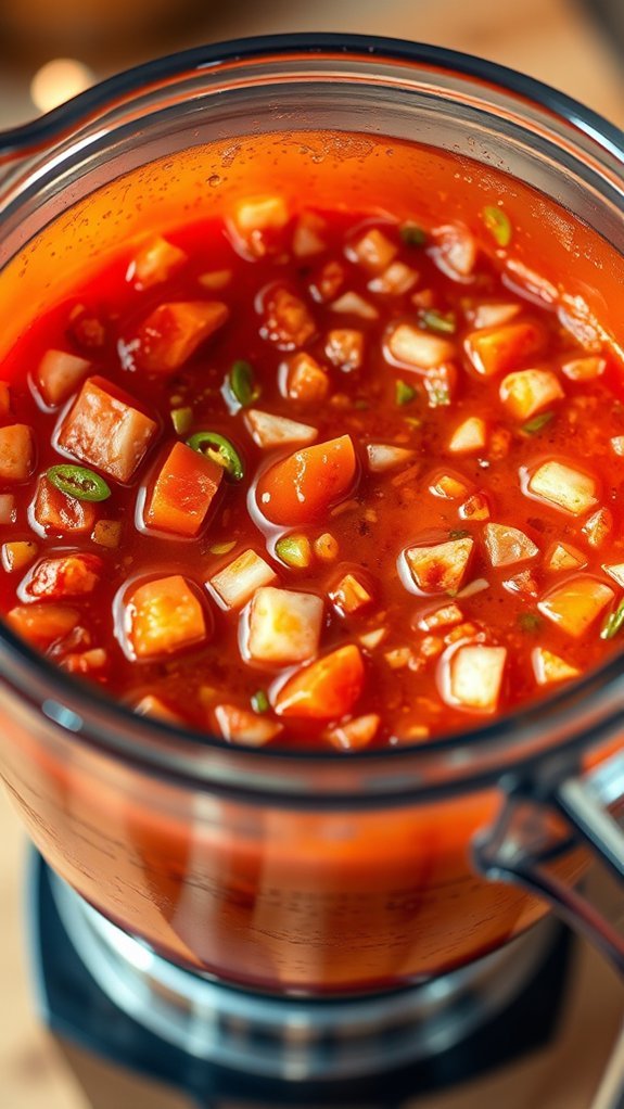 Best Canning Salsa 2 blend ingredients into salsa