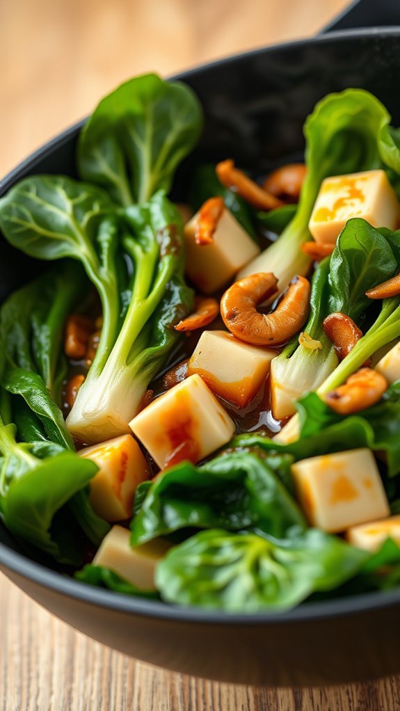 Chinese Sautéed Bok Choy 5 bok choy simmers in sauce