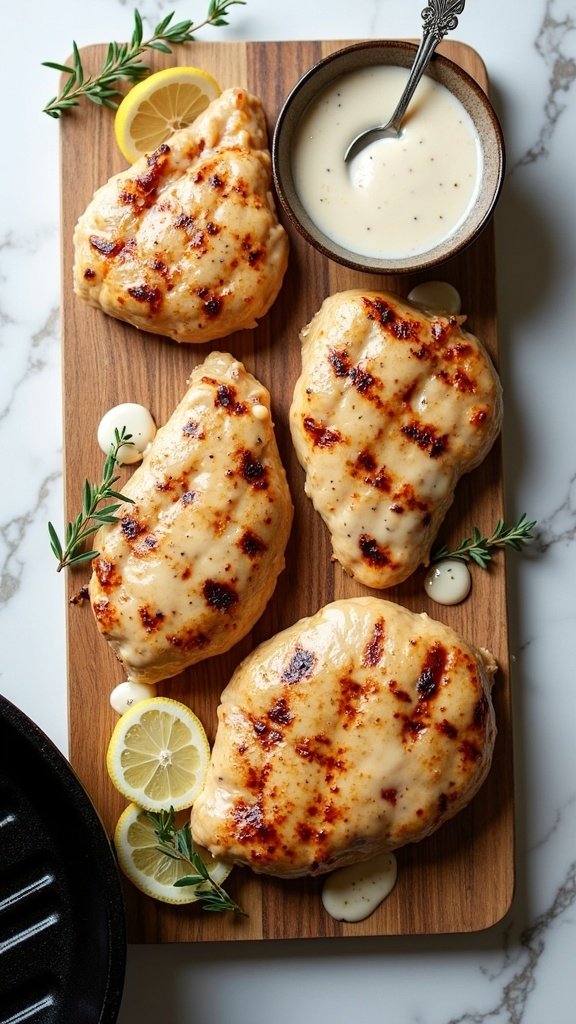 brined chicken with bbq sauce