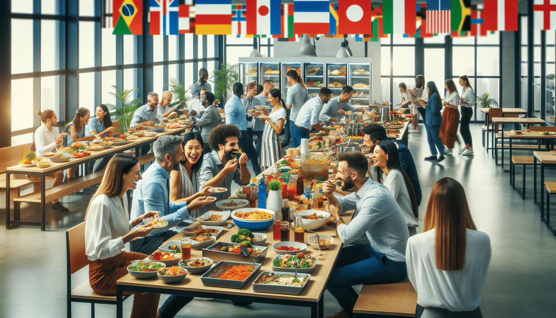 Office lunch challenge promoting diverse international flavors