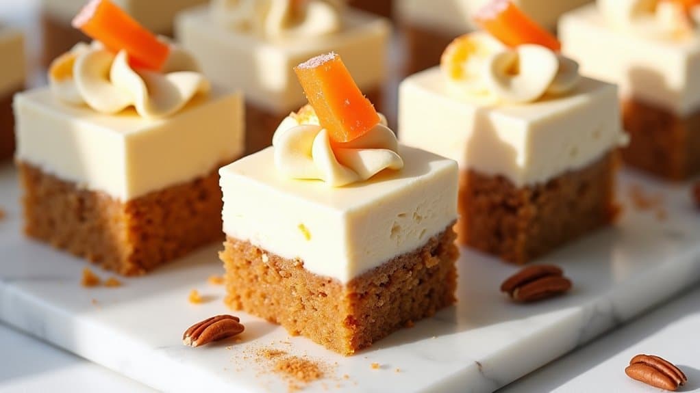 Mini Carrot Cake Bites With Fluffy Cheesecake Centers