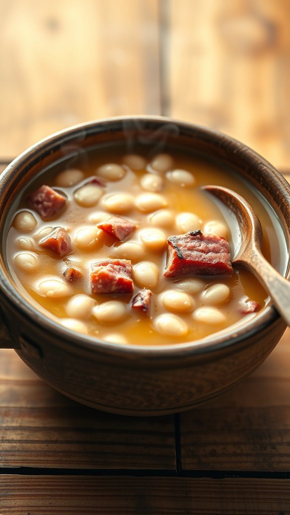 Navy Bean Soup With Ham 6 check beans for tenderness