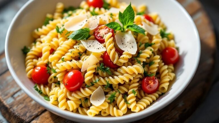 Cold Pasta Recipes with cherry tomatoes and herbs