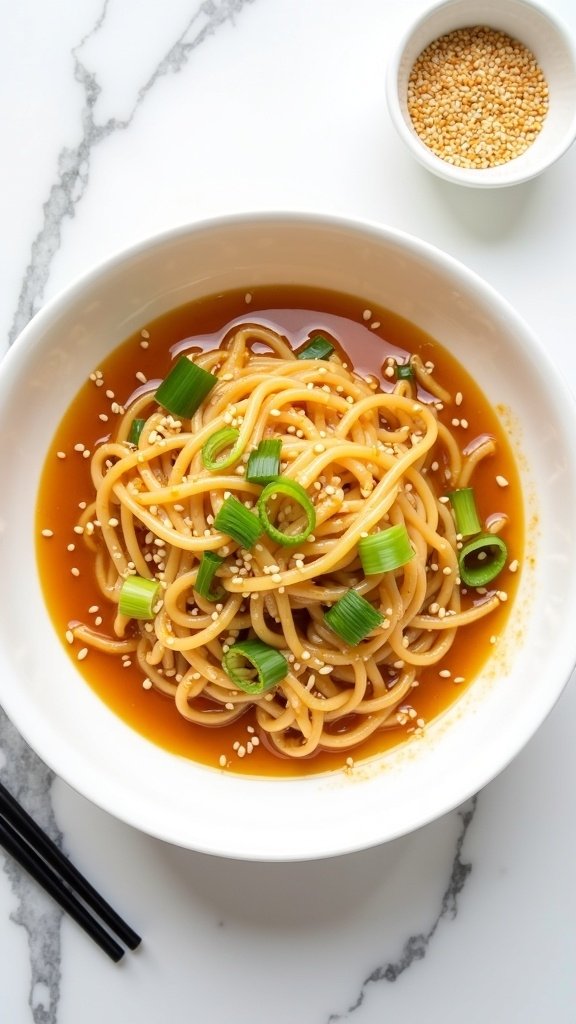 chilled noodles with sesame