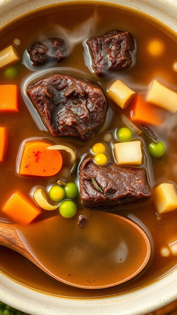 Beef Shank Soup With Vegetables 6 combine ingredients and simmer