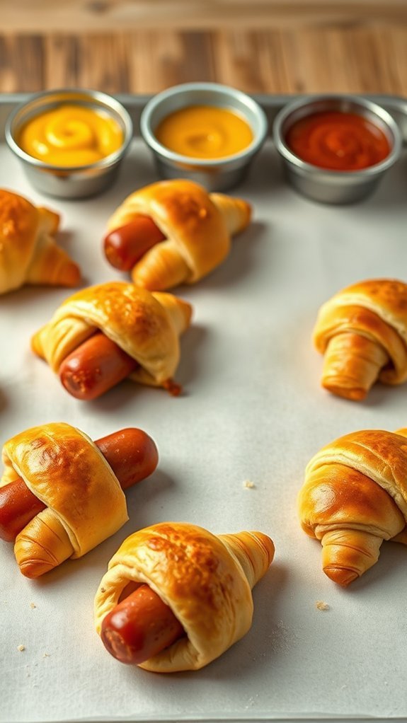 Pigs In A Blanket For Big Kids....also Called Hogs In A Sleeping Bag 5 cozy sausage dough bundles