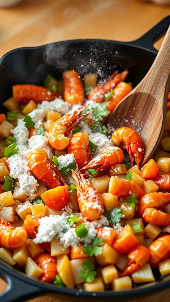30-Minute Creamy Seafood Pasta (Better Than Restaurant!) 3 crawfish tails and flour