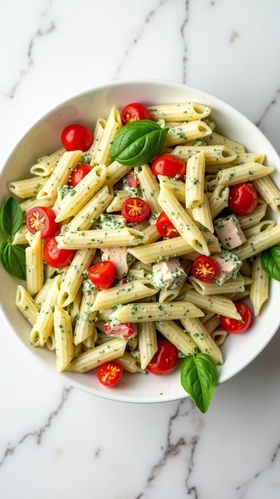 creamy chicken pesto pasta