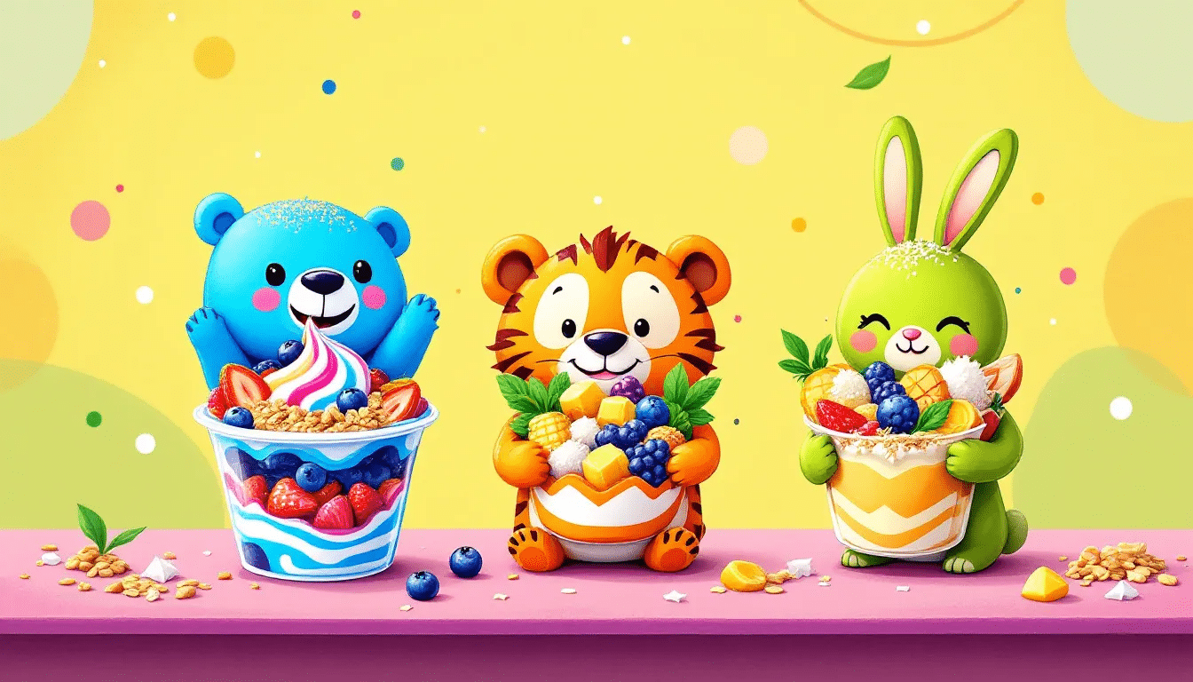 Nutritious snack packs for kids, including yogurt and granola parfaits.