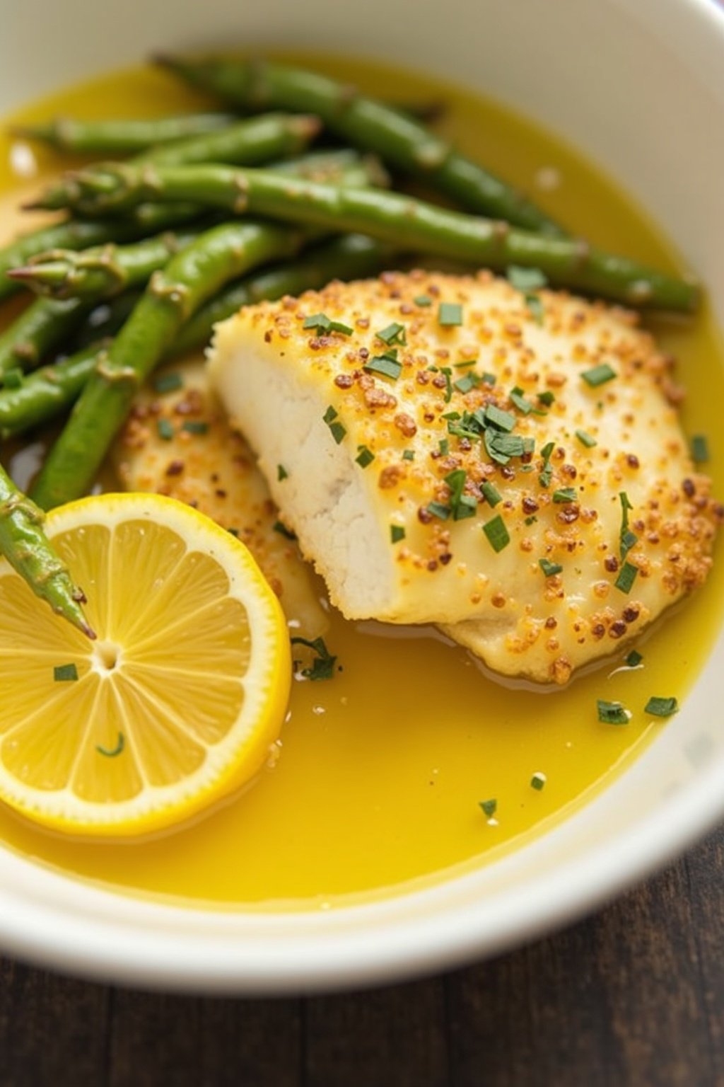 Baked Cod with lemon butter