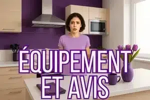 a woman in a purple shirt