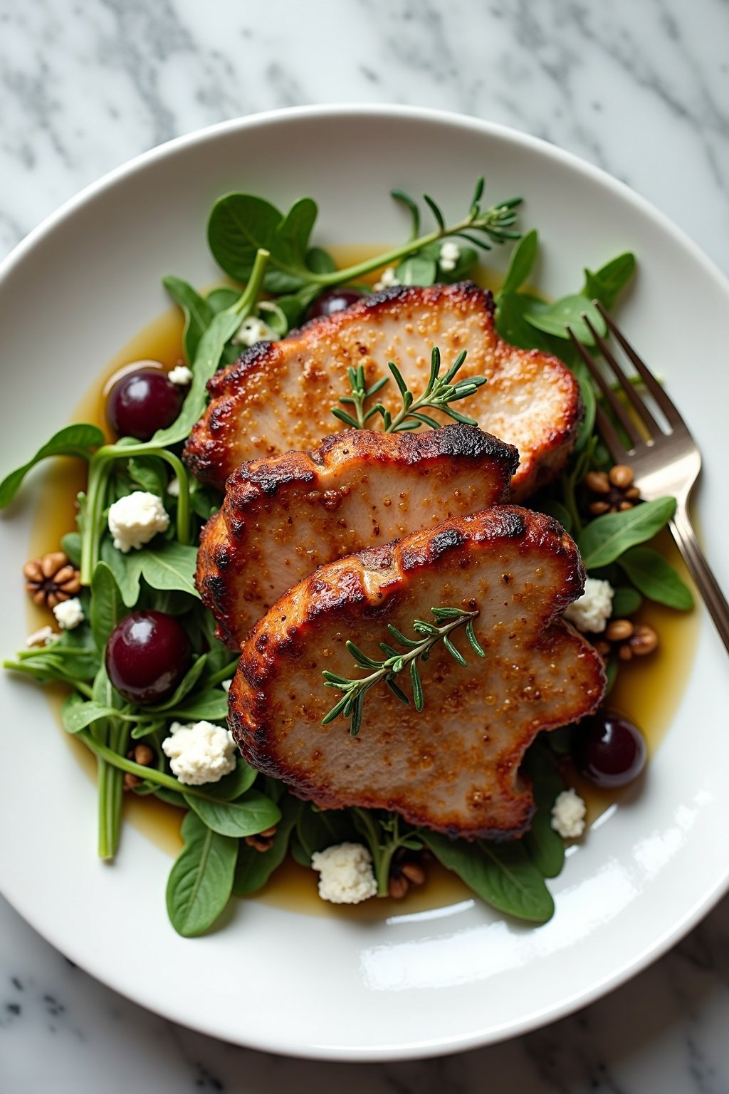 Epic 15-Minute Pork Chop Arugula Salad