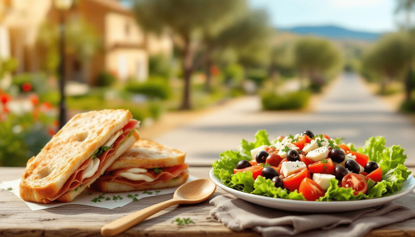 A selection of Mediterranean diet fast food options showcasing a variety of healthy meals.