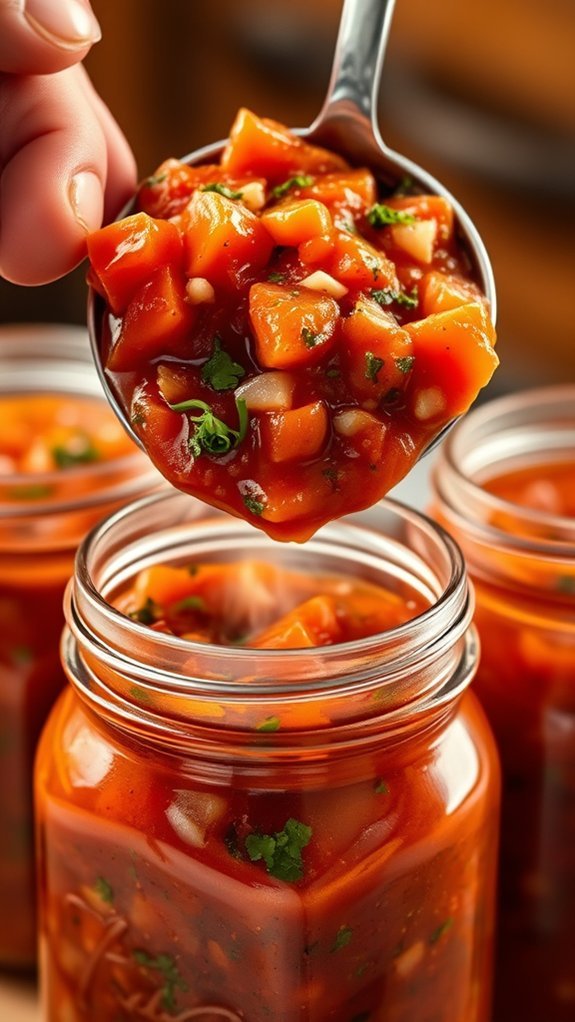 Best Canning Salsa 5 fill jars with salsa