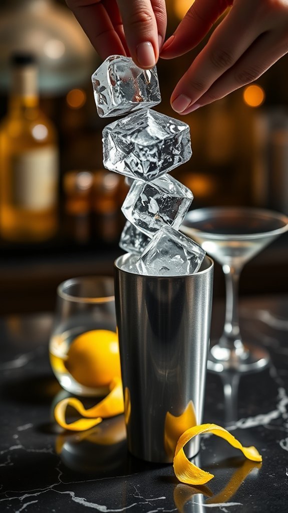 fill shaker with ice
