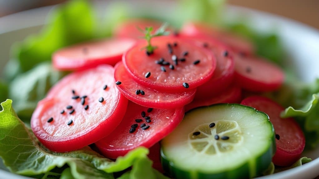 fresh crunchy vegetable salad